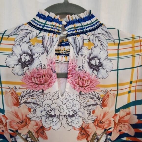 Jealous tomato mock turtleneck floral blouse‎ small - Picture 7 of 10